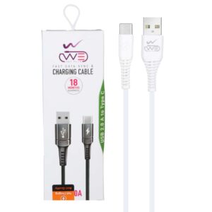 کابل شارژ تایپ سی 6 آمپر We-net Plus مدل ETW 003