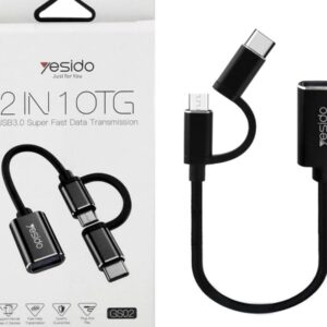 مبدل OTG microUSB/ USB-C به USB 3.0 یسیدو مدل GS02