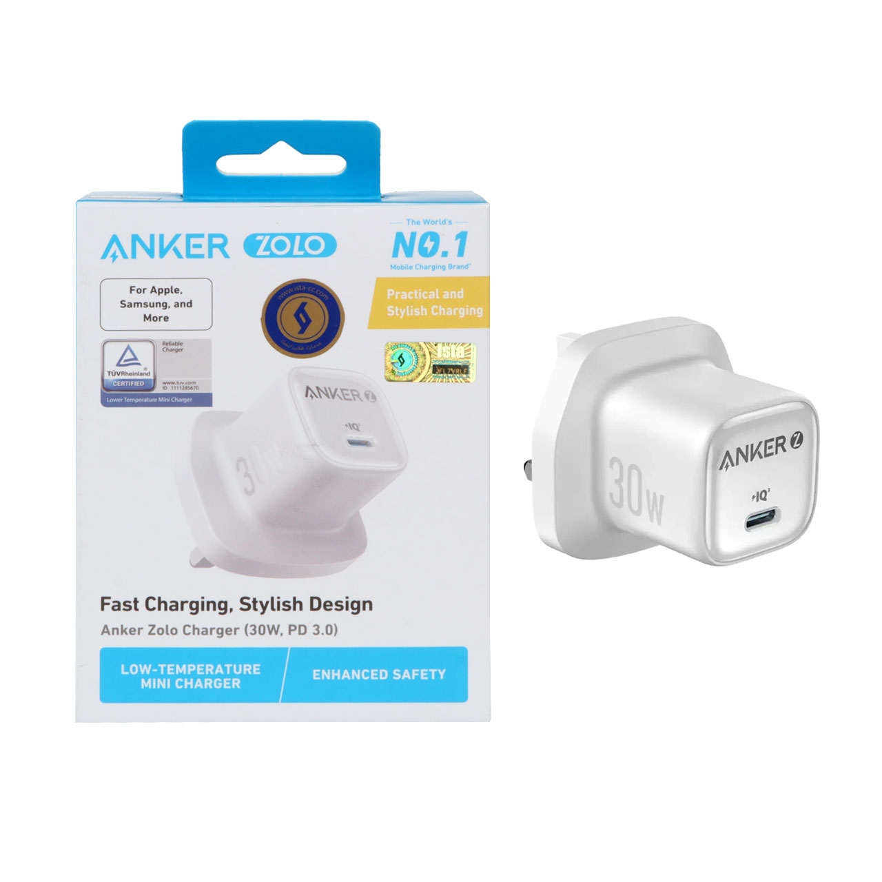 شارژر ۳۰ واتی انکر Anker Zolo USB-C Charger 30W مدل A2698
