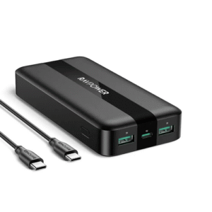 پاوربانک 20هزار میلی آمپر 20 واتی راوپاور RAVPOWER PD3.0 20W 3 Ports Power Bank (20000mAh) – مدل PB1235