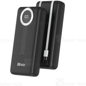 پاوربانک 20000 بیوا Biva BP-040 توان 22.5 وات با کابل متصل