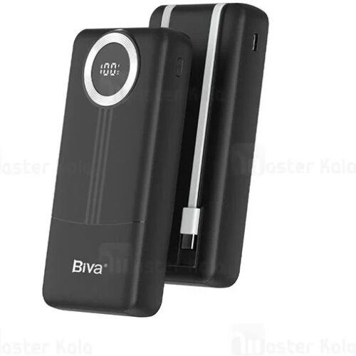 پاوربانک 20000 بیوا Biva BP-040 توان 22.5 وات با کابل متصل