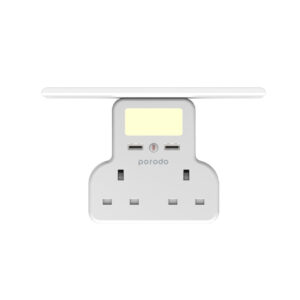 چند راهی برق و پایه نگهدارنده و چراغ خواب هوشمند Porodo مدل PD-WMACU-WH