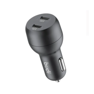 شارژر فندکی 40 وات بودی مدل Budi CC108RB با دو خروجی USB-C با گارانتی