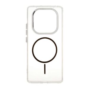 قاب ژله ای شفاف لنز کروم طرح مگ سیف Redmi Note 14 Pro 4G / Note 14 Pro 5G / Note 14 Pro Plus / Poco X7