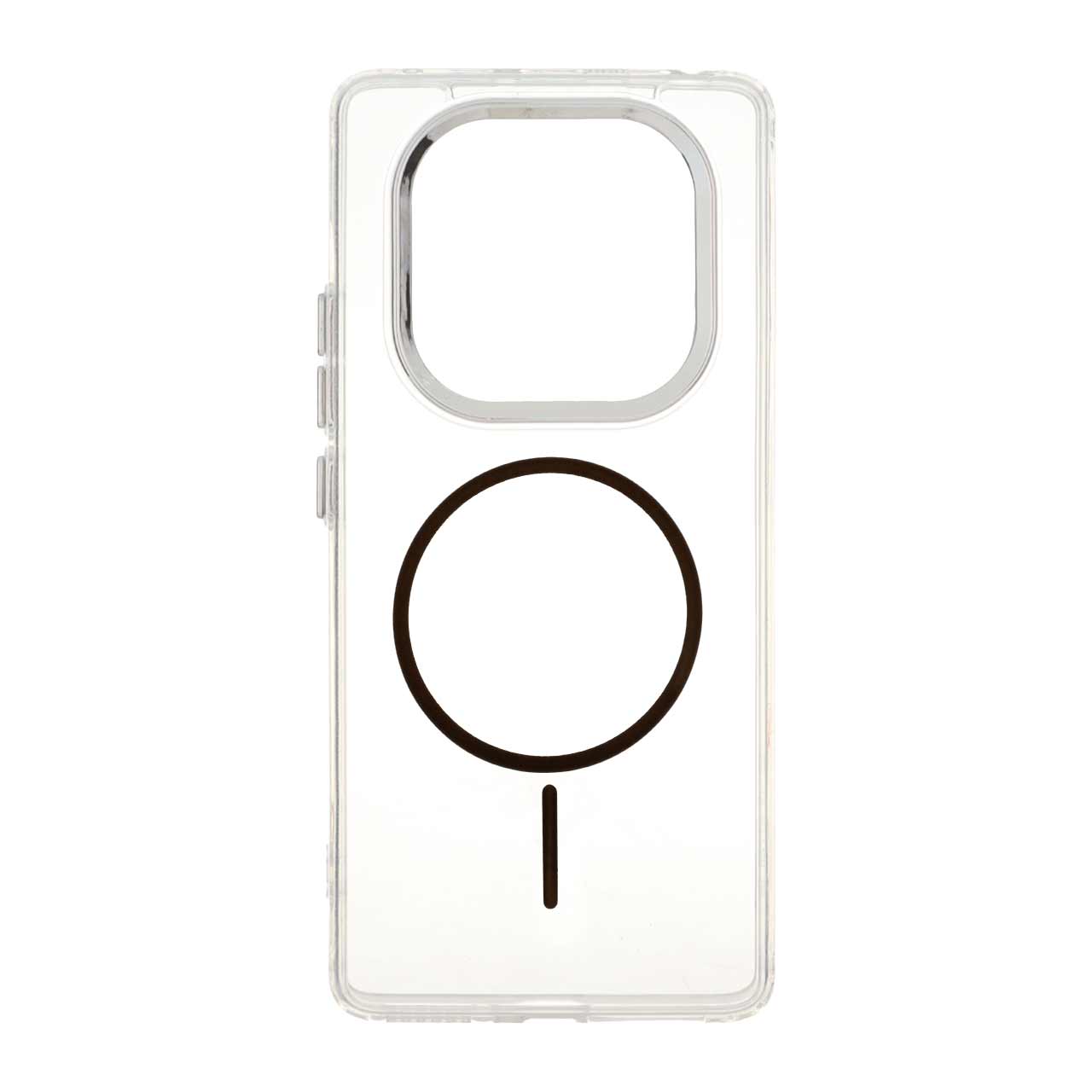 قاب ژله ای شفاف لنز کروم طرح مگ سیف Redmi Note 14 Pro 4G / Note 14 Pro 5G / Note 14 Pro Plus / Poco X7