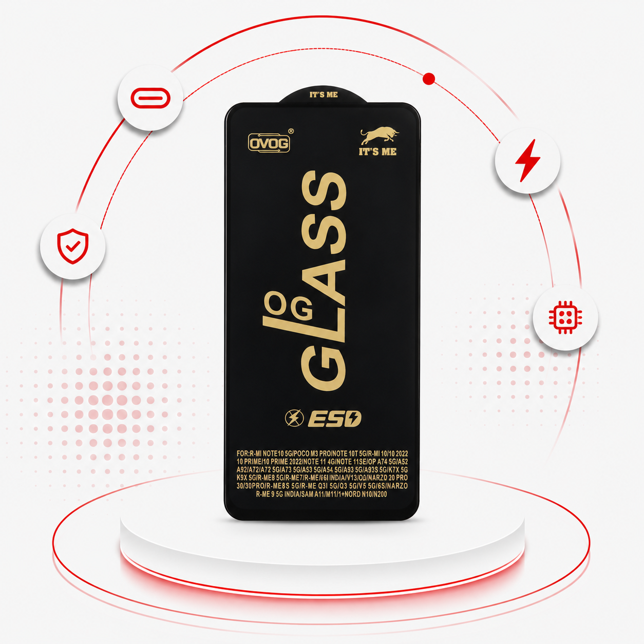 محافظ صفحه نمایش شیشه ای درجه یک ESD OVOG XIAOMI 11 LITE / MI 11 LITE