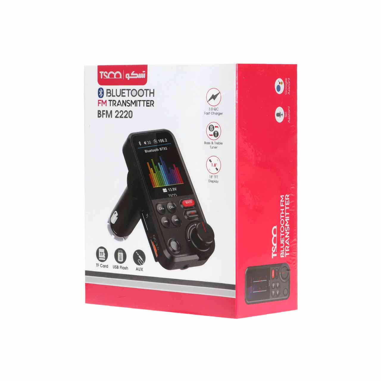 پخش کننده بلوتوث FM و شارژر فندکی خودرو Tsco مدل BFM 2220