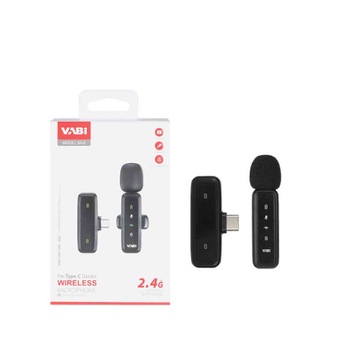 میکروفون بی سیم مناسب تولید محتوا VABI Type-C مدل MI-4
