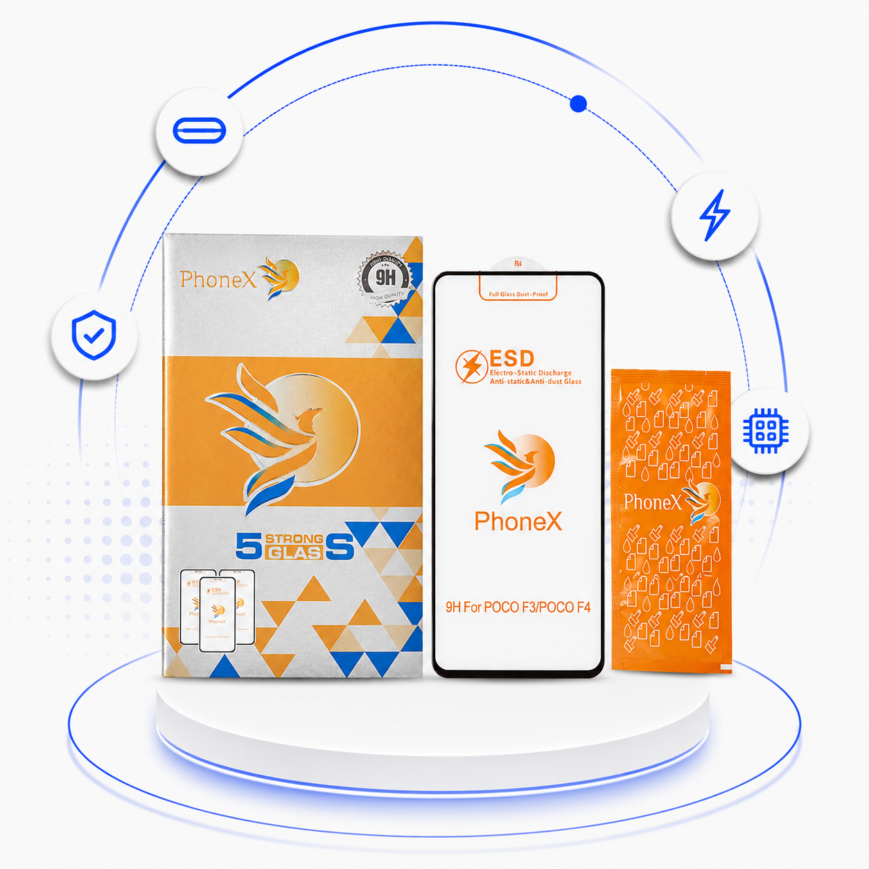 محافظ صفحه نمایش شیشه ای ESD - Phonex مدل Xiaomi Redmi Note 14 4G / Note 12 Pro 4G / Note 11 Pro / Note 11 Pro Plus / Note 10 Pro 4G / Note 10 Pro Max / Poco F3 / F3 GT / F4 / X4 Pro / Mi 13T / Mi 13T Pro (پک دار)