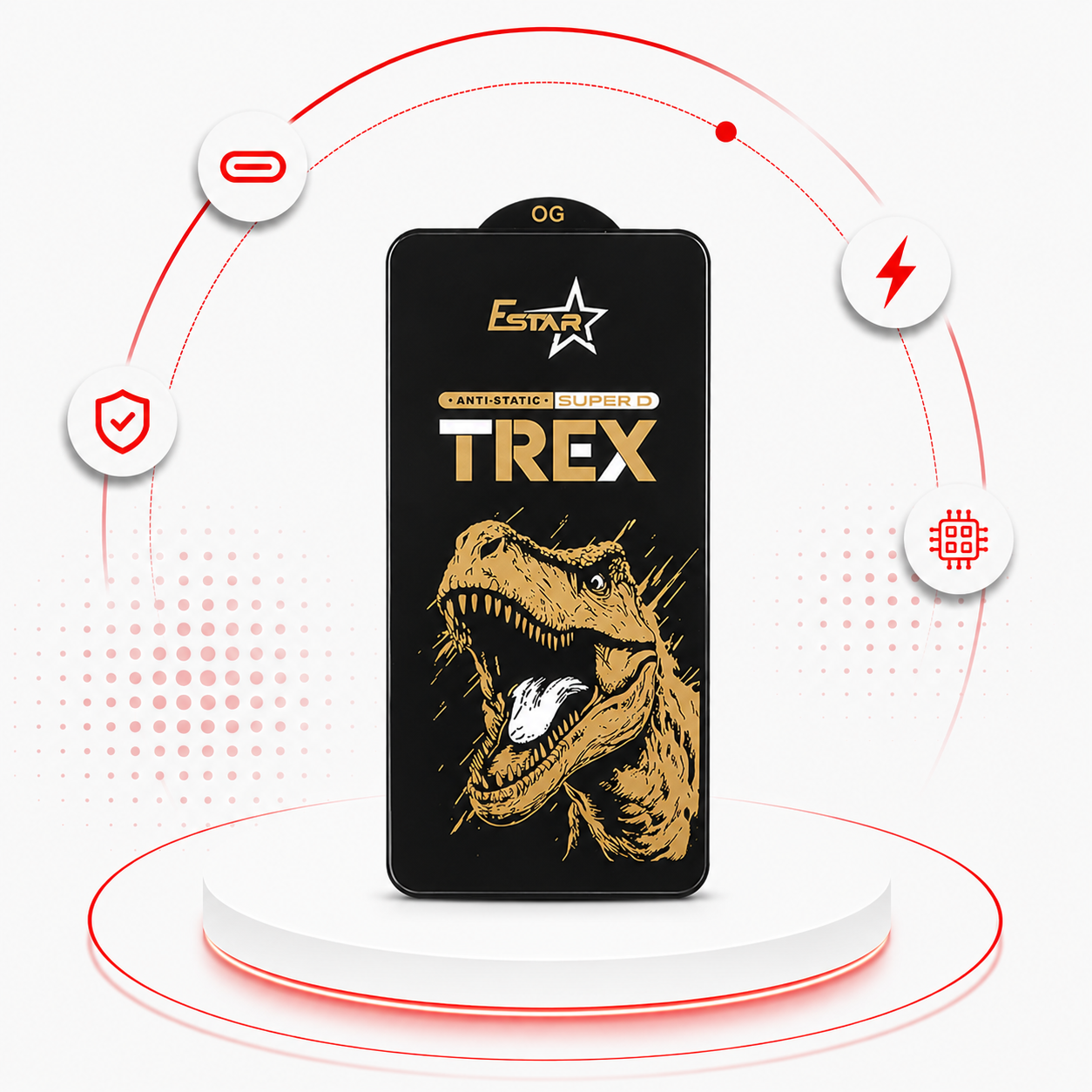 محافظ صفحه نمایش شیشه ای Full Cover OG Anti Static TREX